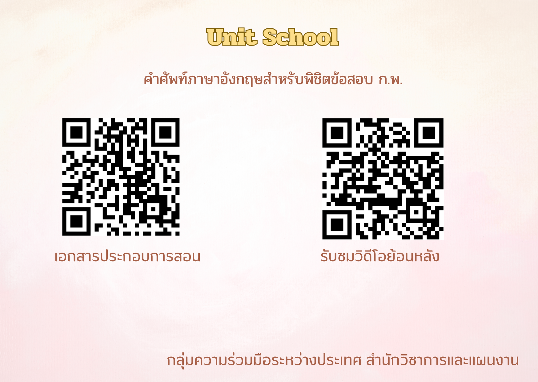title - สวผ.จัดกิจกรรม Unit School ประจำปี 2569 หัวข้อ เรื่อง คำศัพท์ภาษาอังกฤษสำหรับพิชิตข้อสอบ ก.พ.